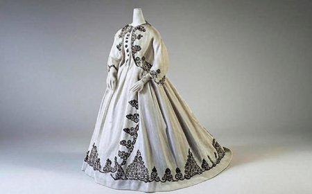 Белое послеобеденное платье 1867 года
